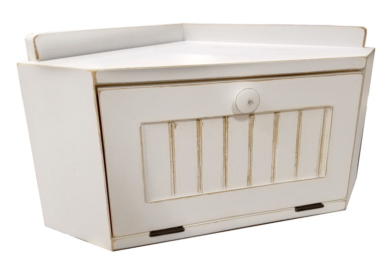 Corner Solid Wood Bread Box Wood Breadbox Corner Breadbox Etsy