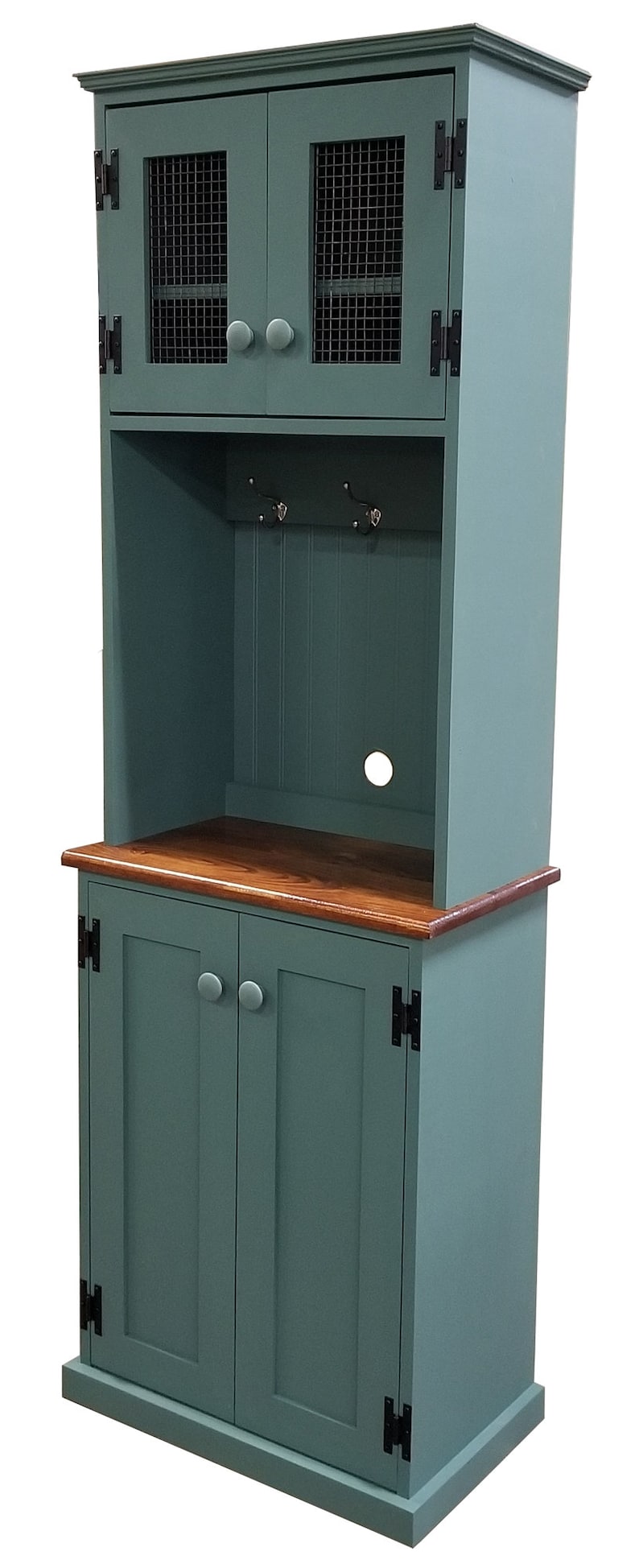 Coffee Bar, Coffee Bar Cabinet, Coffee Armoire, Coffee Cupboard, Beverage Station, Coffee Station, Kitchen Hutch, Pantry Cupboard SolidWintgreen/Chest