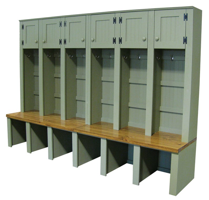 6 Locker Storage 6 Section Locker Unit, Mudroom Locker System, Entryway Solutions, Open ...