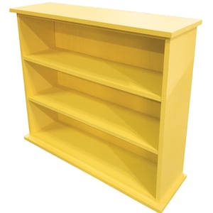 Children's Three Shelf Bookcase, Solid Wood Bookcase, Hall Bookcase, Kid's Bookcase Solid Sunflower