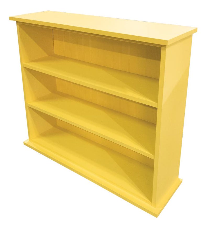 Children's Three Shelf Bookcase, Solid Wood Bookcase, Hall Bookcase, Kid's Bookcase Solid Sunflower