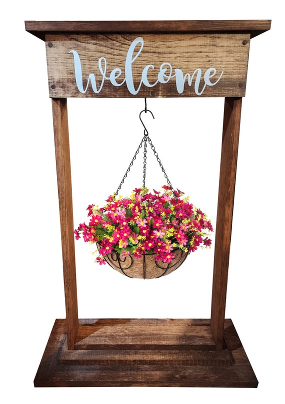 Free-standing Knotty Pine Plant Stand 36" Tall for Hanging Flower Baskets -  Mother's Day Gift - Etsy