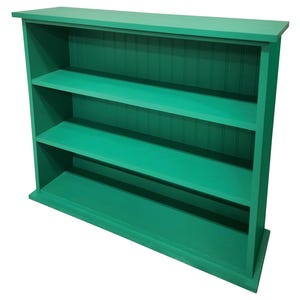Children's Three Shelf Bookcase, Solid Wood Bookcase, Hall Bookcase, Kid's Bookcase Solid Emerald