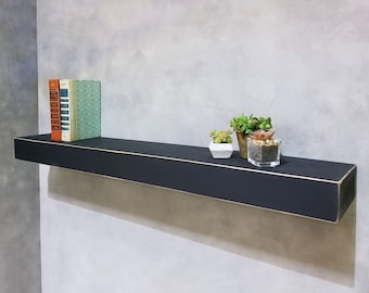 3" Thick Solid Wood Floating Shelves, Rustic Floating Shelves, Rough Sawn Floating Shelves