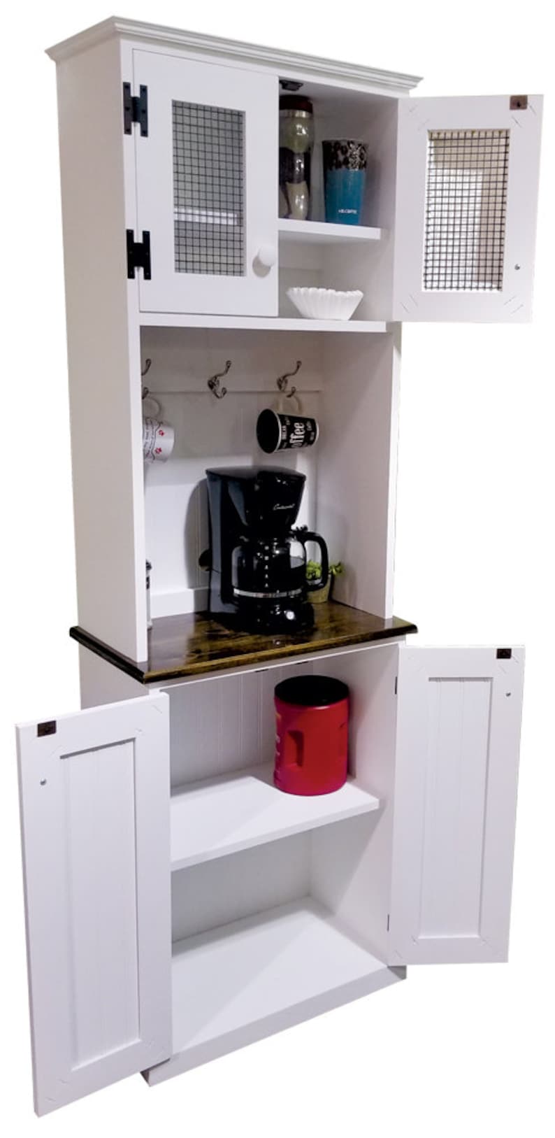 Coffee Bar, Coffee Bar Cabinet, Coffee Armoire, Coffee Cupboard, Beverage Station, Coffee Station, Kitchen Hutch, Pantry Cupboard image 2