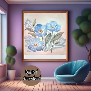 Impression d'art de Tokyo, affiche du marché aux fleurs, décoration japonaise, peinture numérique à l'aquarelle, oeuvre d'art réaliste pour couloir, salle de bain, salon.