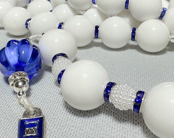 Wall Rosary- White & Blue