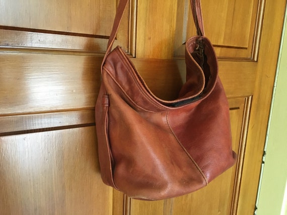 Vintage Boho Leather Handbag - image 4