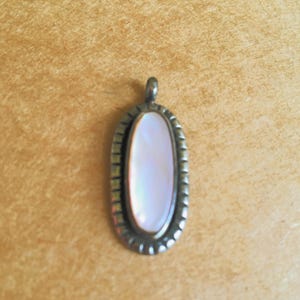 Vintage Sterling Silver & Rose Quartz Pendant