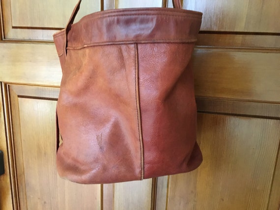 Vintage Boho Leather Handbag - image 2
