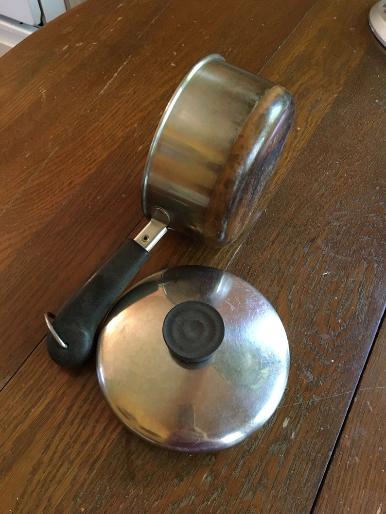 Revere Ware Copper Bottom 1 Qt Pot Etsy