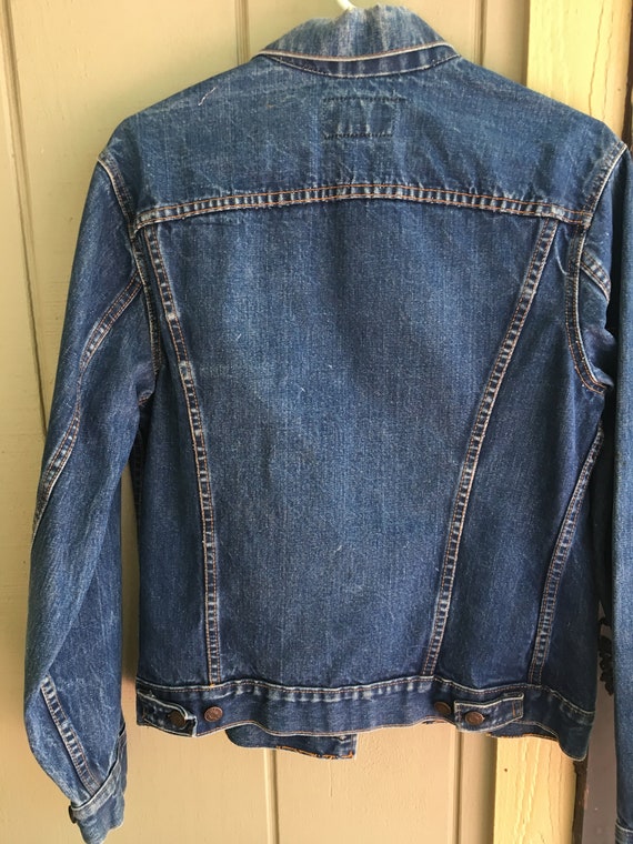 VTG 70s 80s LEVIS RED TAB TYPE 3 TRUCKER DENIM JACKET ROCKABILLY MOD SKINS M 40