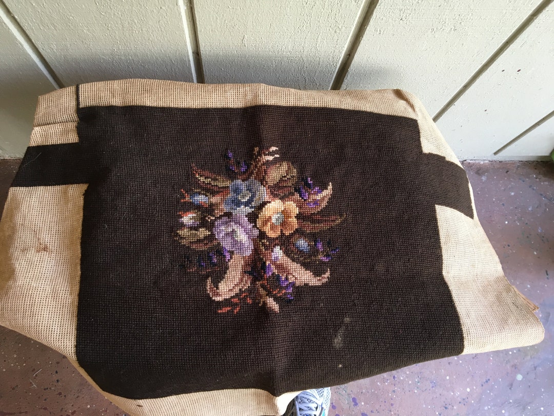 Vintage German Needlepoint Panel Etsy