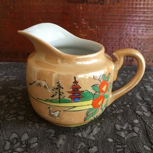 Hand Paint Nippon Vintage Lusterware Creamer