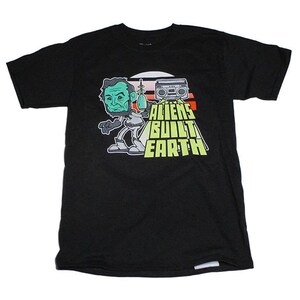 Aliens Built Earth Boom Box Alien Abduction  Champion Tee