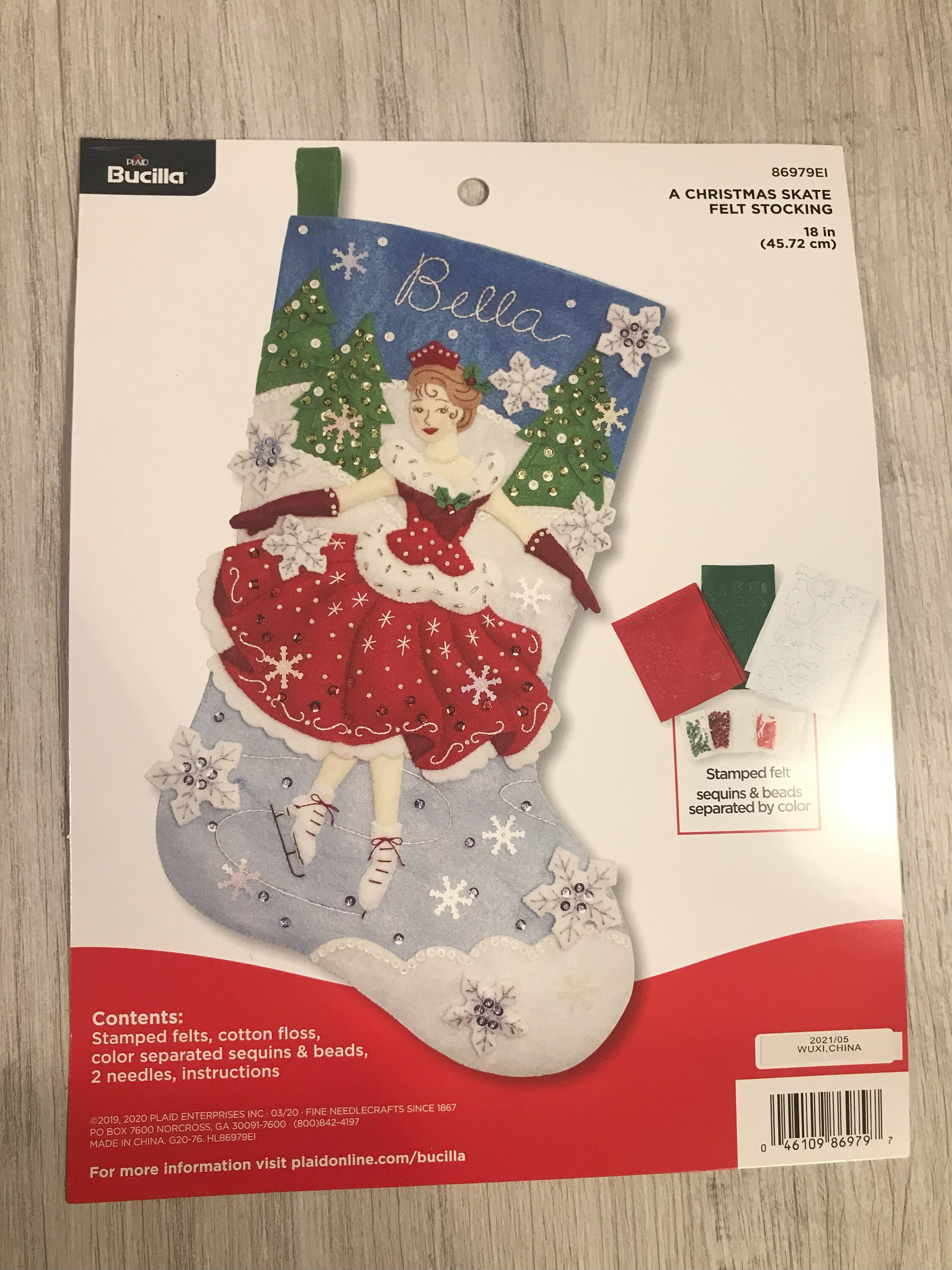 Plaid Crafts - Make your holidays magical with the Bucilla A Christmas  Skate Felt Stocking Kit. This unique Christmas stocking features an elegant  ice skater on a frozen pond. Bucilla kits come