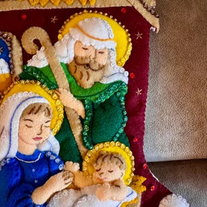 Kit Bas De Noël Bucilla Nativité En Feutre - Modèle Jésus à La Crèche