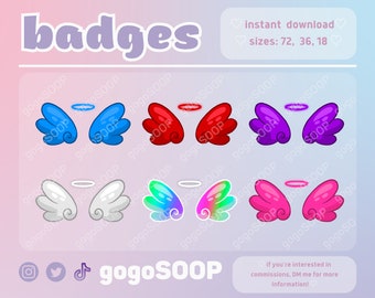 Angel Wing Twitch Subscription Badges