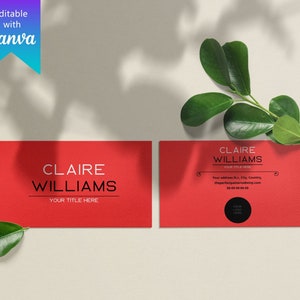 Digitale Visitenkarte Digitale Vorlage Canva – Bearbeitbare minimalistische Visitenkarte