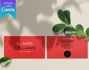 Digital Business Card Digital Template Canva - Editable Minimalist business card