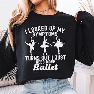 Ballet Sweatshirt Ballet Core Unisex Crewneck Sweatshirts Distressed Vintage Trendy Aesthetic Pullover for Ballerina Gift Idea for Dancer