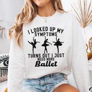 Ballet Sweatshirt Ballet Core Unisex Crewneck Sweatshirts Distressed Vintage Trendy Aesthetic Pullover for Ballerina Gift Idea for Dancer