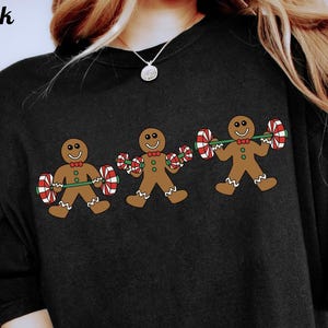 Weight Lifting Gingerbread Comfort Colors® Christmas Shirt Funny Fitness Holiday Tshirt Gym Humor Exercise Tshirt Workout Graphic Tee