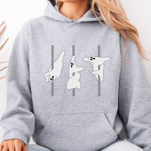Geist Pole Dance Hoodie Lustiges Halloween Pole Fitness Geister Tanzen Poledance Pole Fitness Pole Fit Sweatshirt Geist Geschenk für Tänzerin