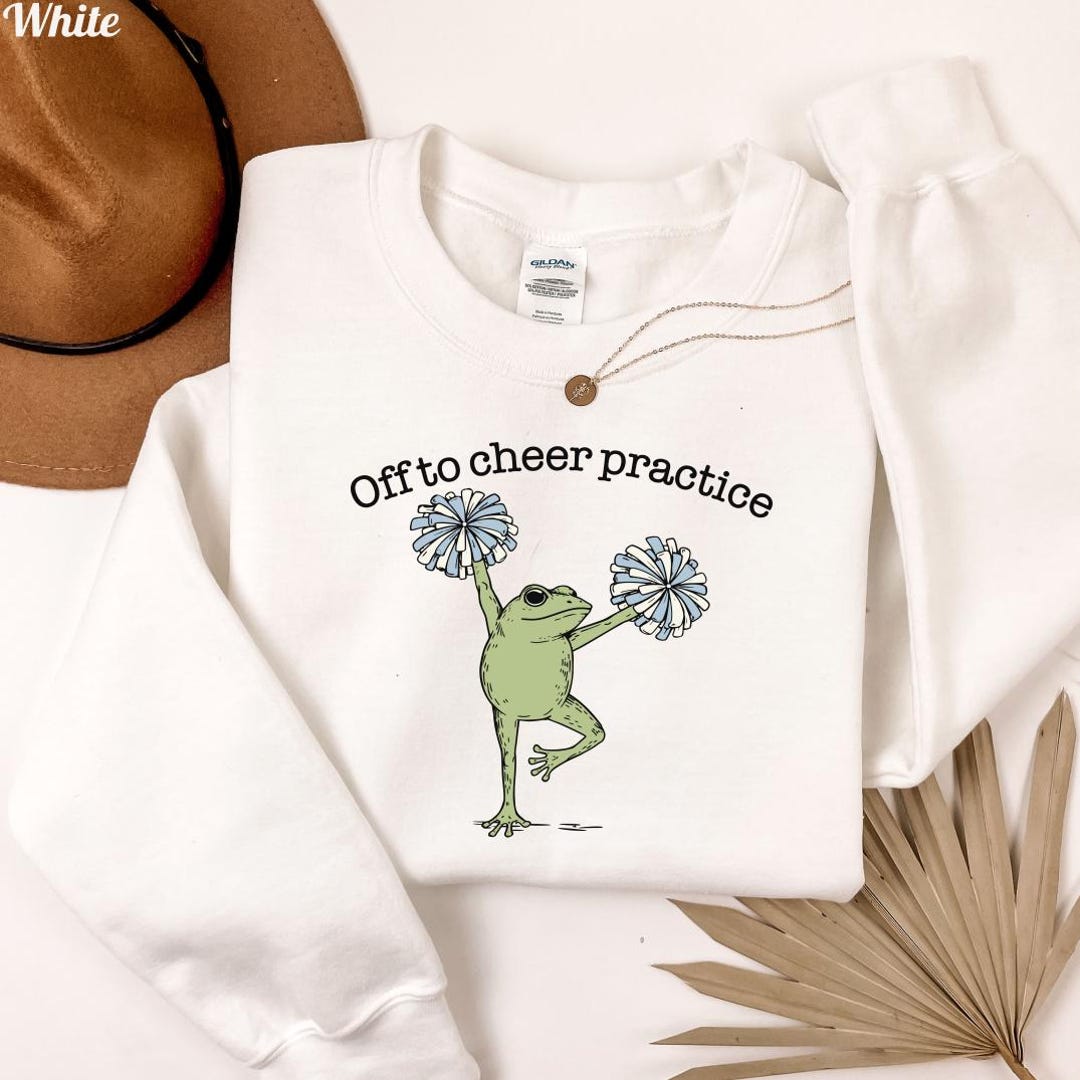 Funny Frog Cheer Shirt Cheerleading Coach Sweatshirt Competitive Cheer ...