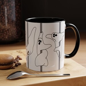Pole Dancing Ghosts Mug Dole Dance Ghost Coffee Cup Funny Halloween Mug for Pole Dancer Gift Ideas for Dancers Spooky Season Ceramic Mug image 5