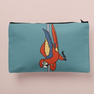 Parrot Pole Dance Grip Bag Gift for Pole Dancer Bird Pole Dance Wear Dancing Parrots Funny Gift for Pole Dance Fitness Lover