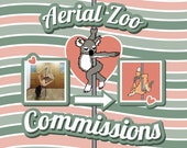 Custom Pet Gift Design Aerial Arts Pet Portraits Custom-Pet Portrait Gift-For Dog Mom Cat Mom Pets Portrait Custom Pet Art