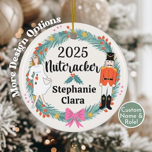 Nutcracker 2025 Custom Ornament Gift for Ballerina Personalized Name Christmas Ornament Gift Idea for Daughter Nutcracker Ballet Keepsake