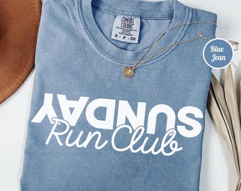 Camiseta Comfort Colors® Sunday Run Club, idea de regalo para corredores de maratón, camiseta para amantes del running, camiseta sin mangas de manga larga para corredores, camiseta para correr, idea de regalo