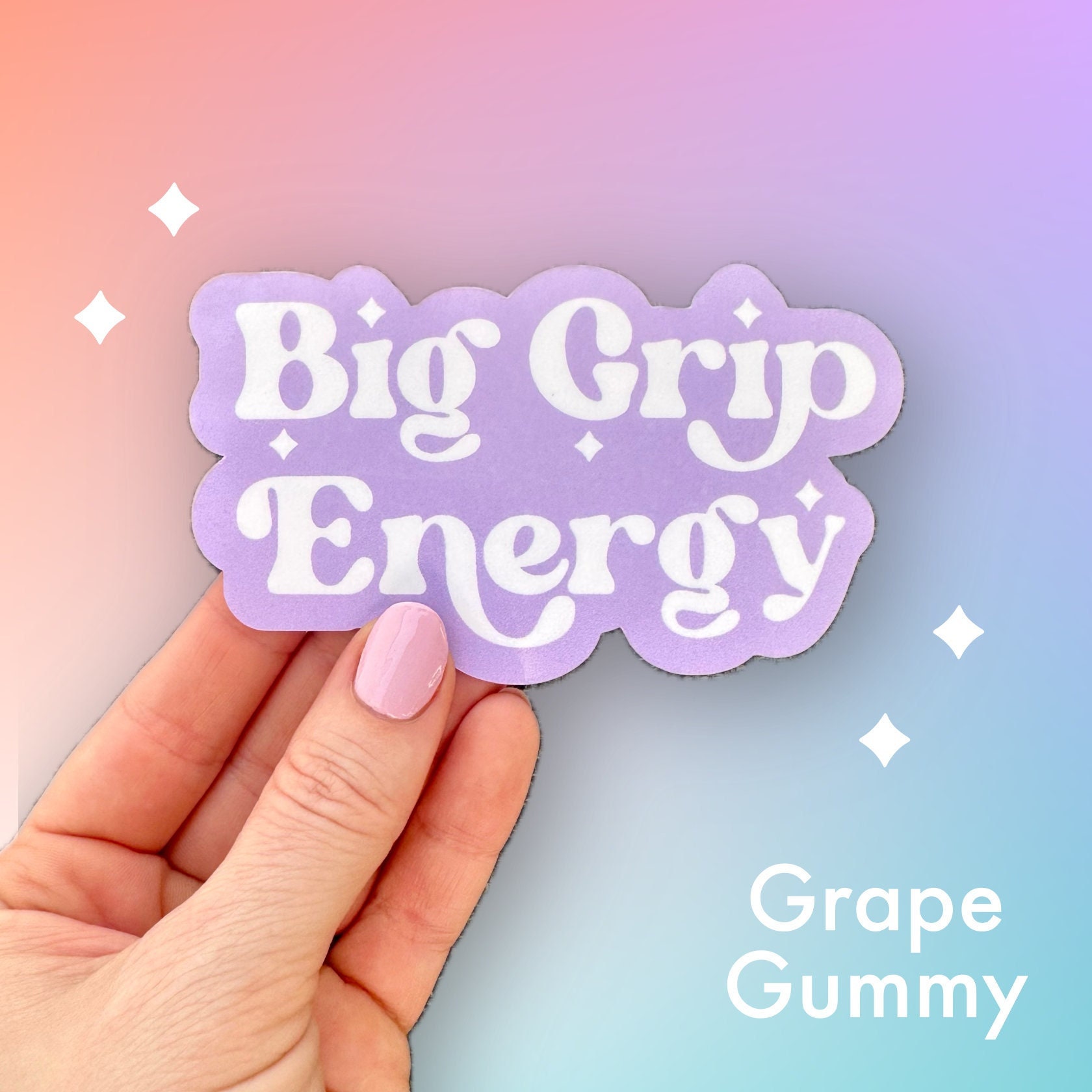 Pole Dance Sticker Big Grip Energy Holographic Sparkle Stickers Gift for Dancer Sparkling Laptop Sticker Water Bottle Sticker Dancer Gifts