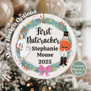 First Nutcracker Custom Ornament Gift for Ballerina Personalized Christmas Ornament Gift Idea for Daughter Nutcracker Ballet Keepsake