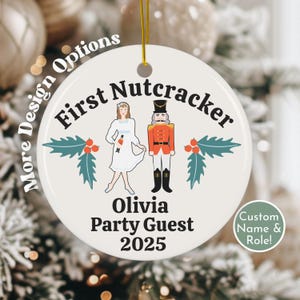 First Nutcracker Custom Ornament Gift for Ballerina Personalized Christmas Ornament Gift Idea for Daughter Nutcracker Ballet Keepsake