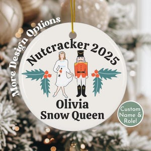 Nutcracker 2025 Custom Ornament Gift for Ballerina Personalized Name Christmas Ornament Gift Idea for Daughter Nutcracker Ballet Keepsake