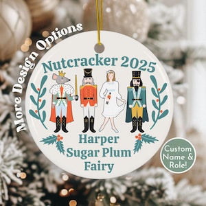 Nutcracker 2025 Custom Ornament Gift for Ballerina Personalized Name Christmas Ornament Gift Idea for Daughter Nutcracker Ballet Keepsake