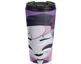 Taza de viaje de acero inoxidable Dusk (Happy)