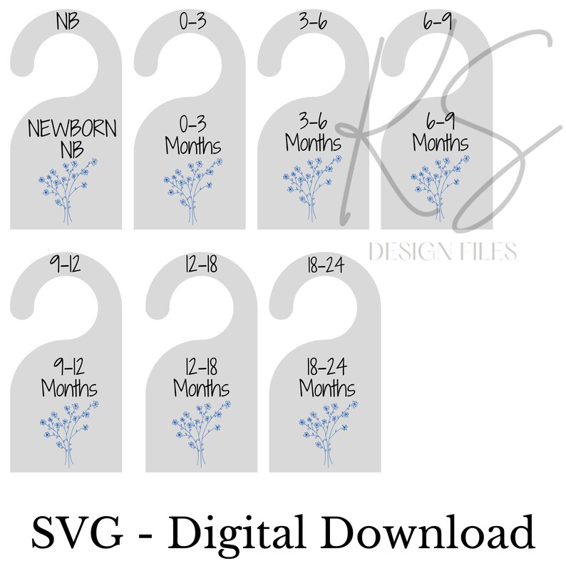 Baby Closet Divider SVG Clothes Size Markers for Babies PNG Etsy
