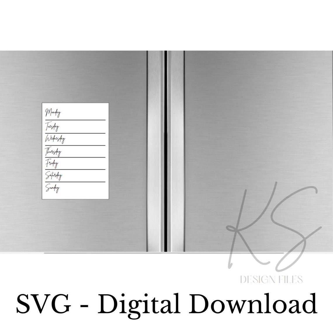 Weekly Planner SVG Fridge Calendar SVG Fridge Calendar Etsy Australia