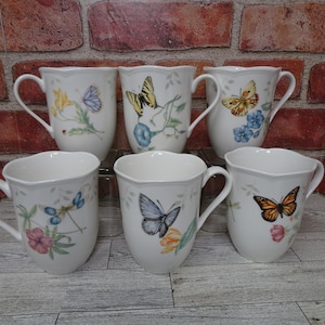 Lenox Butterfly Meadow coffee/tea mugs priced individually you select