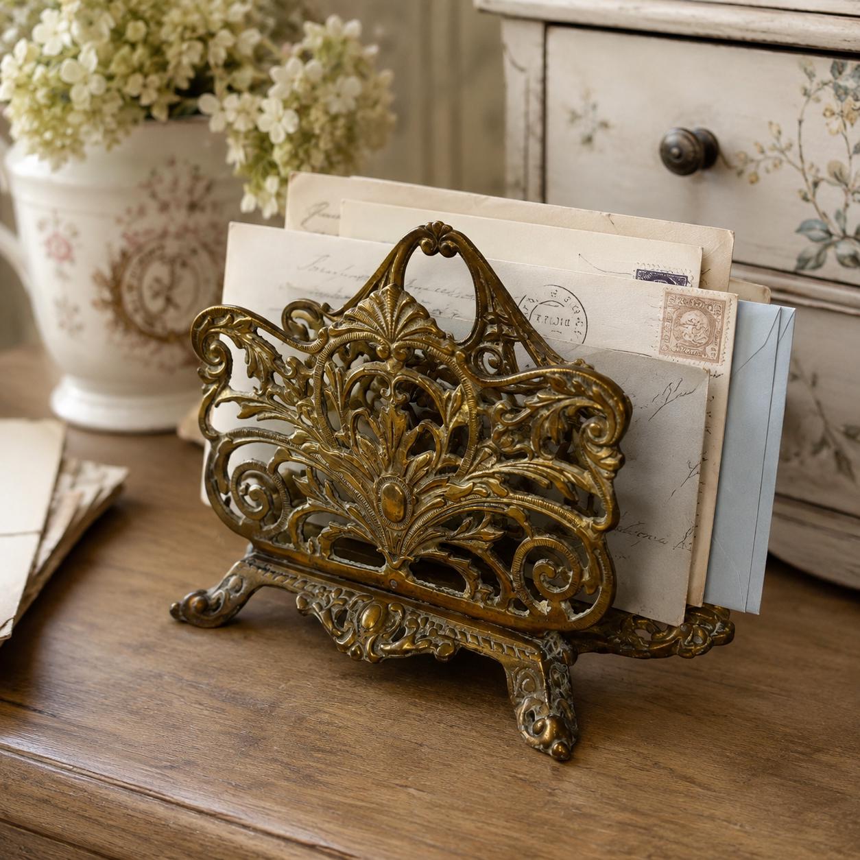 Antique French Letter Holder - Etsy