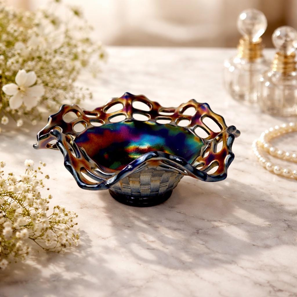 Amethyst Carnival Glass - Etsy