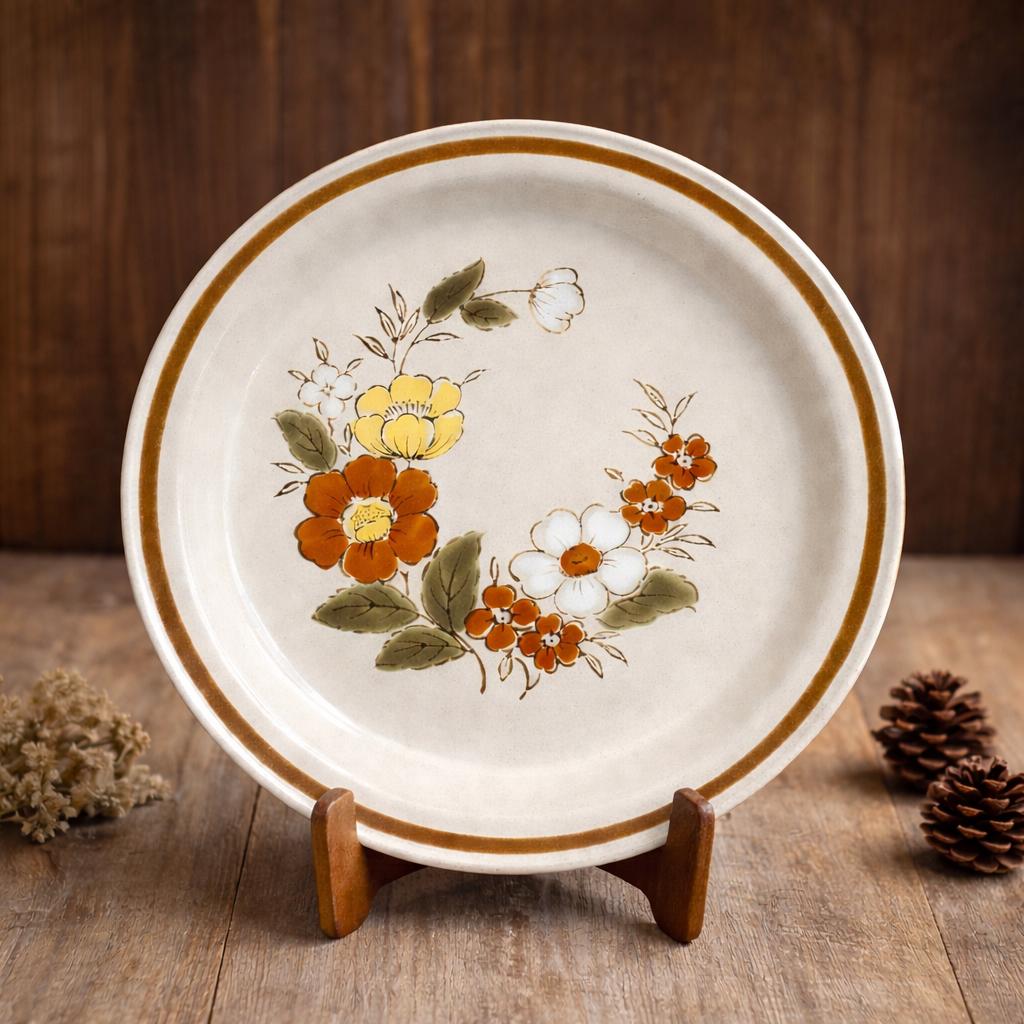 Vintage Mountain Wood Trellis Blossom Platter | 12” Stoneware