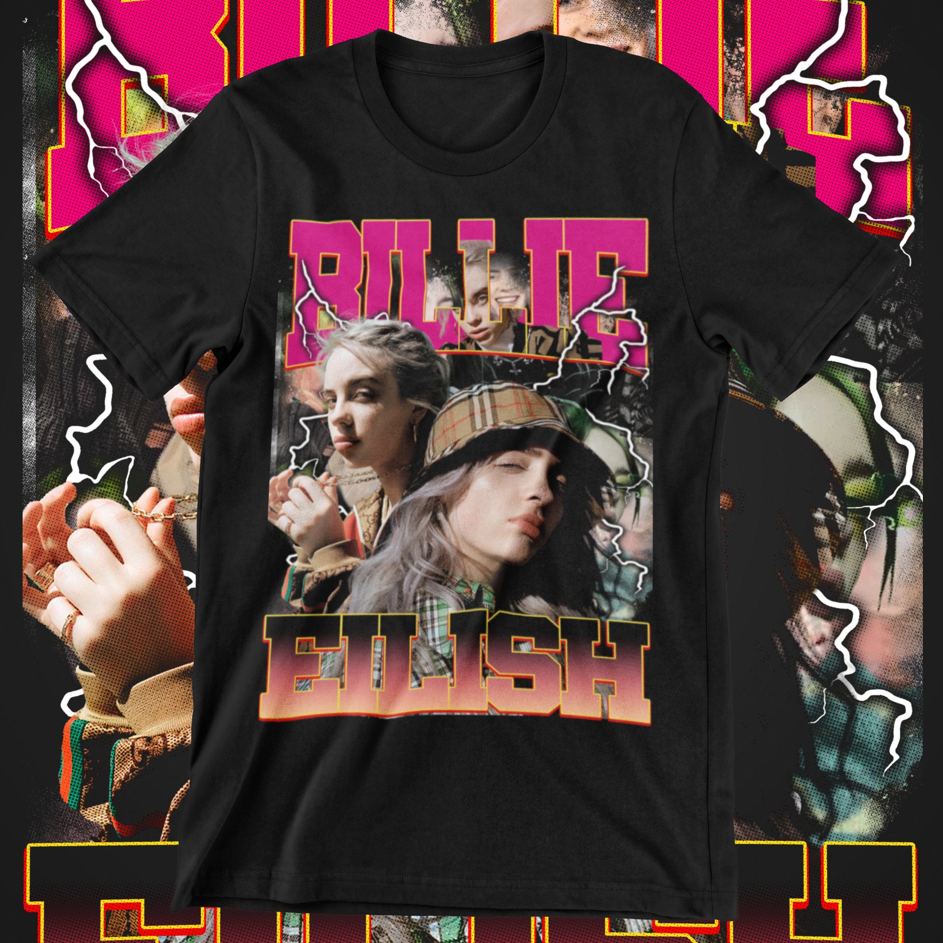 Billie Eilish T-Shirt, Bootleg concert T-Shirt, Rap Tee gift  T-Shirt, Vintage T-Shirt