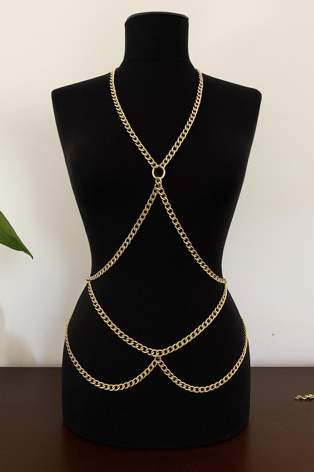 Full Body Chain Gold Body Chain – Minimalist Back Necklace, Festival Jewelry - Etsy