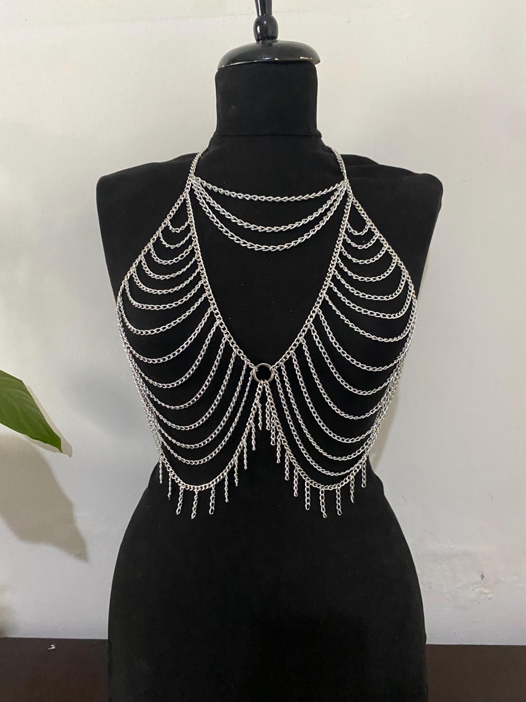 Chains Rave Silver Layered Body Chain – Rave Festival Jewelry - Etsy