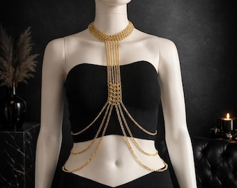 Minimalist Chain Body Jewelry: Rave Festival Outfit